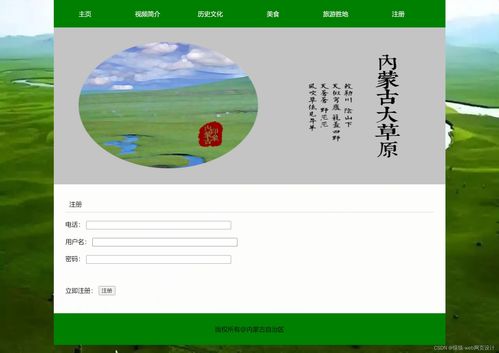 內蒙古旅游網頁設計與開發實戰 HTML5、CSS、JS實例教程與項目策劃咨詢